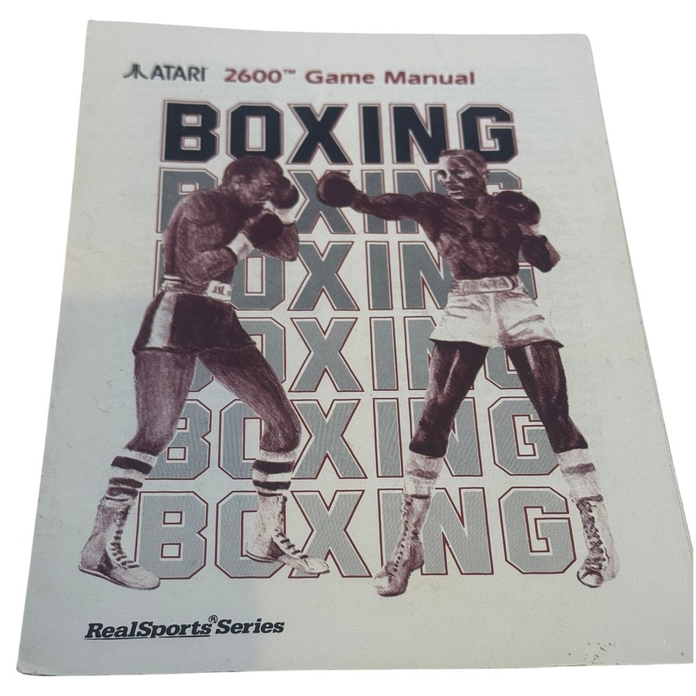 Atari 2600 RealSports Series Boxing Game Manual C300016-135 Rev A 1988 Booklet
